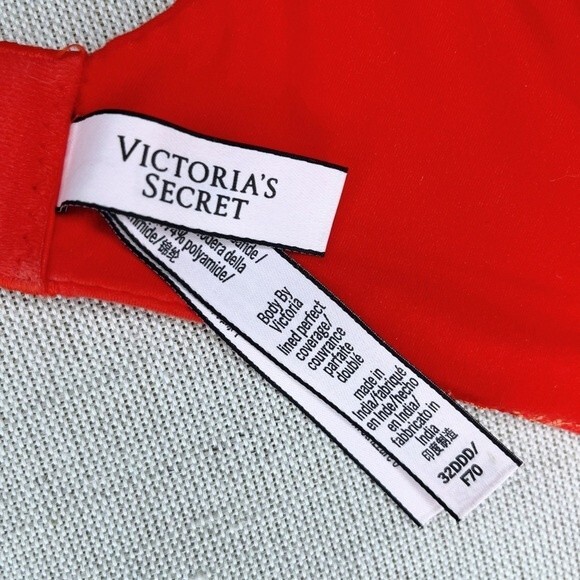 Victoria's Secret Lined Perfect Coverage Bra sz 32DDD * Red Body by Victoria - Picture 7 of 7